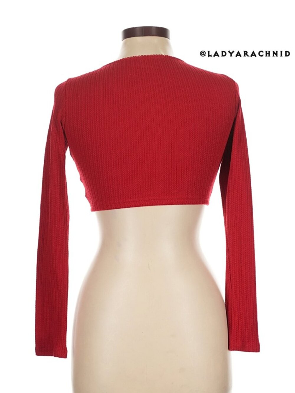LACEMADE Strawberry Farm ribbed knit wrap cardigan - Picture 9 of 11